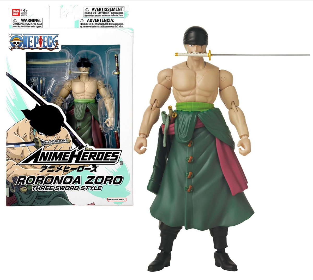 FIGURINE ANIME HEROES - RORONOA ZORO THREE SWORD STYLE (ONE PIECE)