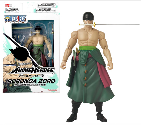 FIGURINE ANIME HEROES - RORONOA ZORO THREE SWORD STYLE (ONE PIECE)