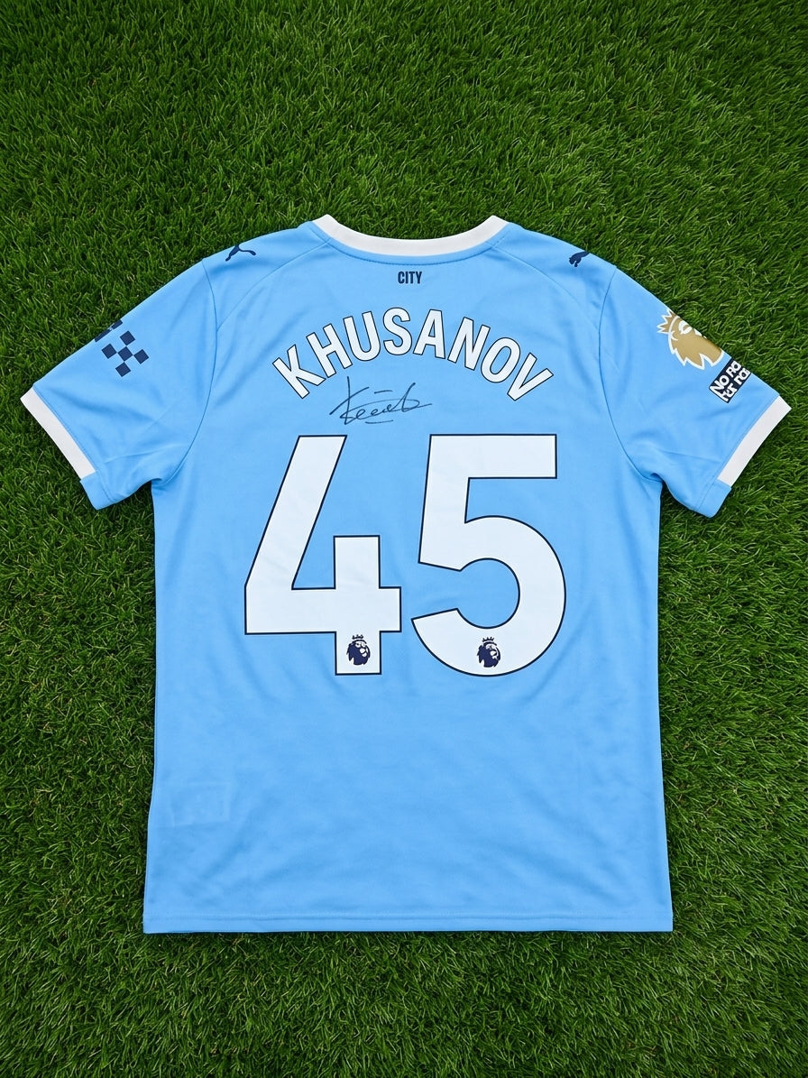 Maillot Manchester City KHUSANOV #45 - Signé