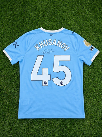 Maillot Manchester City KHUSANOV #45 - Signé