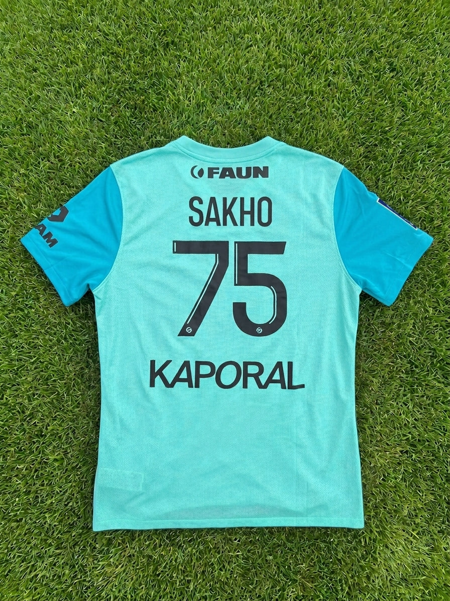 Maillot Montpellier 2023-24 SAKHO #75 - Porté Lorient vs Montpellier L1