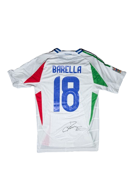 Maillot Italie Euro 2024 BARELLA #18 - Signé