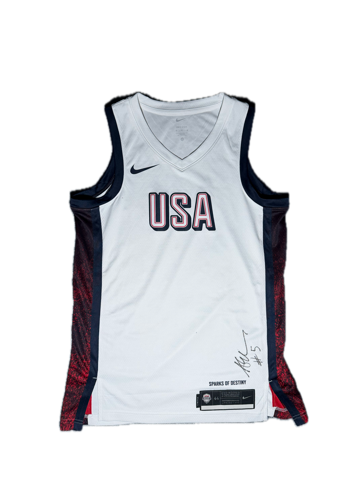 Maillot Team USA JO Paris 2024 #5 EDWARDS - Signé