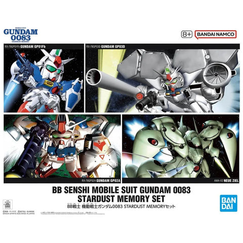 GUNPLA BB SENSHI - GUNDAM 0083 STARDUST MEMORY SET (4 MAQUETTES)